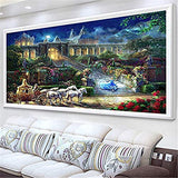 RAILONCH DIY 5D Diamond Painting by Number Kits for Adults Round Drill Rhinestone Pictures Arts Craft for Home Wall Decor (120 x 60 cm)