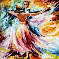 Vansiho DIY 5D Diamond Painting by Number Kit for Adult, Full Drill Diamond Embroidery Kit Home Wall Decor,Dance(14X14inch/35X35CM)