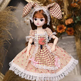New 11.8 Inch 1/6 Doll Little Girl Cute Dress 21 Removable Joint Doll Princess Beauty Makeup Doll Fashion Dress Toy Gift Girl