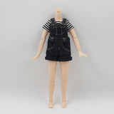 MagiDeal 1/6 Black Strap Jumpsuit for BJD Blythe Dolls Clothes Accessories