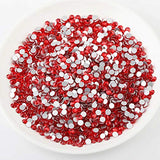 Beadsland 2880pcs Flat Back Crystal Rhinestones Round Gems for Nail Art and Craft Glue Fix,Light Siam,SS4,1.5-1.7mm