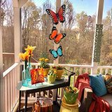 EASICUTI Metal Butterfly Wall Decor Butterfly Wall Art Hanging Sculpture For Indoor Outdoor Home Bathroom Living Room Bedroom Or Porch Patio Fence Yellow Red Blue Set Of 3