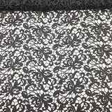 Web Floral Guipure Corded French Lace Embroidery Fabric 52" wide Many Colors (Gray)