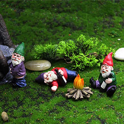 BARMI 4 Pack Miniature Gnomes Garden Decorations Garden Gnomes Outdoor Fairy Garden Gnomes Funny Gnomes Decor Gnome Ornaments Mini Gnome Figurines Gnome Gifts 4 Pack