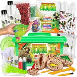Laevo Dinosaur Slime Kit for Boys and Girls, Dinosaur Toys, DIY Slime Kits, Dino Fossil Egg Excavation, Endless Slime Combinations, Gifts for 5+ Years Old