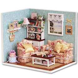Flever Dollhouse Miniature DIY House Kit Creative Room With Furniture and Cover for Romantic Artwork Gift(Reunion With Happiness)