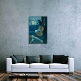wall26 - The Old Guitarist by Pablo Picasso - Canvas Art Wall Decor - 12"x18"