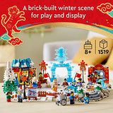 LEGO Lunar New Year Ice Festival 80109 Building Kit; Gift Toy for Kids Aged 8 and Up; Building Set Featuring a Detailed Winter Scene, Chun Ice Sculpture, 13 Minifigures and More (1,519 Pieces)