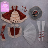 BJD Clothes 1/3 BJD Accessories Court Retro French Girl Dress with Hat Hand Made Doll Outfit