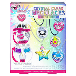 Fashion Angels Crystal Clear Necklace Design Kit - DIY Jewelry Resin Kit for Beginners, Comes with Mold, Clear Epoxy Resin, Glitter, Beads & More, Makes 6 Necklaces, Great Gift for Kids Ages 8+