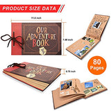 Our Adventure Book Scrapbook Photo Album Handmade DIY Scrapbook Album Expandable 80 Pages with Accessories Kit Wonderful Gift for Family Anniversary Wedding Birthday Thanksgiving Day (Movie Classic)