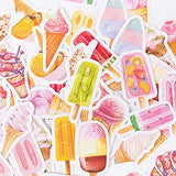 MAXLEAF 138PCS Multi-Colored Vintage Food Bread Coffee Ice Cream Theme Shaped Stickers for Decoration Planners Scrapbook Laptops (Life)