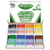 Crayola 588200 Washable Classpack Markers, Broad Point, Assorted, 200/Box