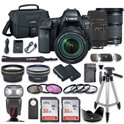 Canon EOS 6D Mark II DSLR Camera Bundle w/Canon EF 24-105mm f/3.5-5.6 is STM Lens + Sigma 70-300mm f/4-5.6 DG Autofocus Lens + 2pc SanDisk 32GB Memory Cards + Premium Accessory Bundle Kit (20 Items)