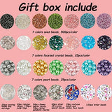 DIY Bead Kits Bracelet Making Kits for Girls Glass Bead Kits Pearl Kits Seed Bead Kits Bead Kits for Kids and Adults for Jewelry Making