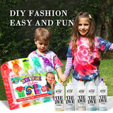 ARTOYS Tie Dye Kits,5 Colors Fabric Dye Textile Shirts Tie Dye Powder Kit,Non-Toxic DIY Tie Dye Supplies for Party,Paints Dying Kits Permanent Clothes Graffiti Jacquard Pigment for Adults, Kids(Large)