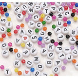 Darice Beads Alphabet Bead Kit Plastic Black and White (3 Pack) BAB 15 Bundle with 1 Artsiga Crafts