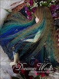 (8-9inch)18-18.5cm BJD Doll Wig / for 1/4 MSD DD BJD Doll / Peacock Color Long Curl Hair