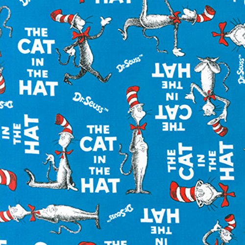 1 Yard Celebration Dr. Seuss The Cat in the Hat by Robert Kaufman 100% Cotton Quilt Fabric