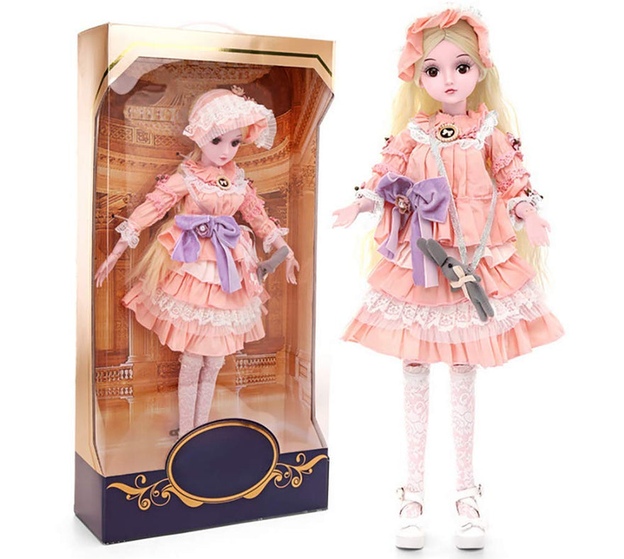 JLIMN BJD Doll 23.6" SD 19 Jointed Dolls 100% Handmade with Clothes Shoes Wig Best Gift for Girls,K