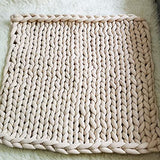 Casaphoria Arm Knitting Yarn Chunky Braid Cotton Yarn for Handmade DIY Throw Blanket Pet Bed,Machine Washable,Beige 3 lbs