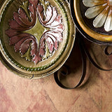 SEI Furniture Scattered Italian Plates Wall Art - Multicolored Floral Designs - Durable Metal, WS9435