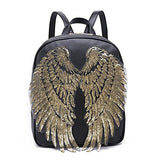 LoveInUSA 2 PCS Gold Sequins Angel Wings DIY Embroidered Iron-on Patch Applique for Cloth