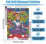 5D Diamond Painting Kits for Adults,Anime Girl Diamond Painting Full Drill Round Rhinestone Diamond Painting Kit,Cartoon Diamond Arts Craft for Home Wall Decor 11.8X15.7inch