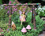 Pretmanns Fairy Garden Accessories Kit – Miniature Garden Fairies – Fairy Garden Figurines & Swing Set – Fairy Garden Supplies