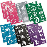 Face Paint Stencils for Painting Kit (104 Pieces) Thick Tattoo Stencil - Soft, Pliable and Easy