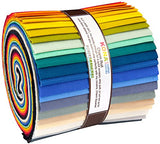 Anita Grossman Solomon Kona Cotton Solids Make It Simpler Palette Charm Roll 32 5-inch Strips