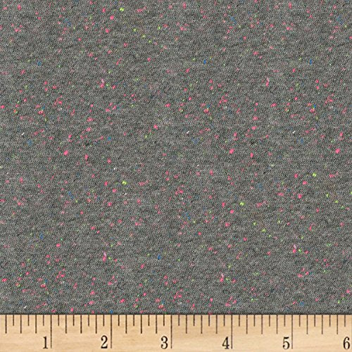 Robert Kaufman Speckle Cotton Jersey Gray Fabric by The Yard