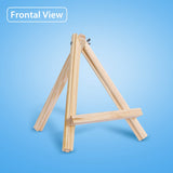 Tripod Easel Stand, 8 Pack Portable Natural Pine Wood Photo Painting Easel Display for Kids Students Artist Painting, Sketching, Displaying Photos (9 Inch Tall)