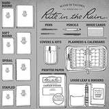 Rite in the Rain Weatherproof Side Spiral Notebook, 4.625" x 7", Yellow Cover, Universal Pattern, 3 Pack (No. 373L3)