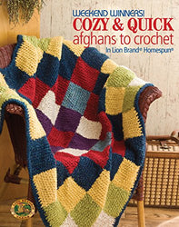 Weekend Winners! Cozy and Quick Afghans to Crochet in Lion Brand Homespun-Grannies, blocks, strips or all in one piece, it's easy to make these adorable blankets in next to no time
