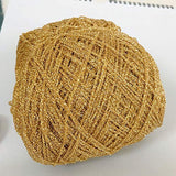 Clisil 860yd Gold Lurex Yarn 3.52oz Shining Yarn Glitter Sparkle Yarn Metal Yarn DIY Fancy Sparkle Yarn Crochet Knitting Sweater Scarf Yarn Accessory Yarn