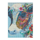 DIY 5D Diamond Painting by Number Kits Full Drill Colorful Cow Rhinestone Embroidery Cross Stitch Pictures Arts Craft for Home Wall Decor 11.8 x 15.8 inch
