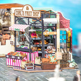 Rolife DIY Miniature Dollhouse Kit with Furniture Accessories and LED,Wooden Tiny House Building Kits,Best Gift for Kids(Carl's Fruit Shop)