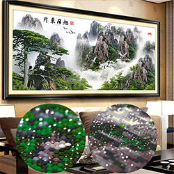 RAILONCH DIY 5D Diamond Painting Full Round Drill Kits Picture Art Craft for Home Wall Decor (47.2X23.7inch/120X60cm)