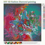 MXJSUA 5D Diamond Painting Full Round Drill Kits Pasted Arts Craft Home Wall Decor Butterfly and Flower 12x12inch