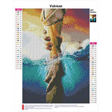 Vabiean DIY 5D Diamond Painting Save Grasp Hand in the Ocean, Landscape Arts Crafts Embroidery Cross Stitch, Abstract Home Wall Decor Gifts(11.8x15.7inch)