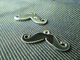 6 Pcs of Mustache Black Enamel Charms Pendant Supplies (NS004)