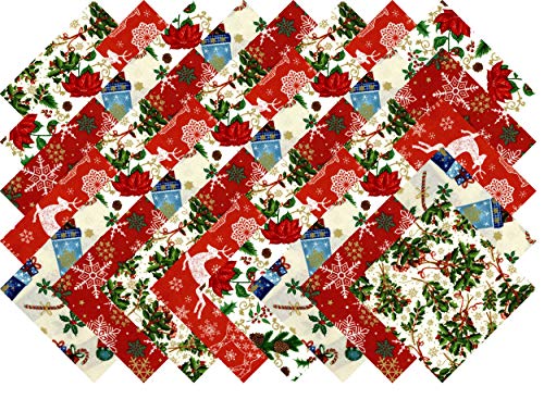 Christmas Favorites Holiday Collection 40 Precut 5-inch Quilting Fabric Squares