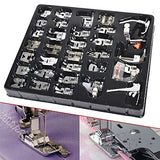 Onerbuy Professional 32Pcs Domestic Sewing Machine Presser Foot Set Spare Parts Accessories for Low
