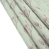 RayLineDo 100% Cotton Linen Printed Sewing Fabric Lightgreen Flower Floral Patchwork Tablecloth