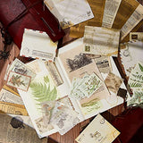 192 Pieces Vintage Scrapbooking Supplies Retro Decorative Natural Postage Stamp Sticker Ephemera for Junk Journals Adhesive Paper Stickers for Art Craft Album Diary Journal Embellishment Supplies