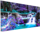 5D Diamond Painting Kits for Adults DIY Large Waterfall Full Round Drill (35.5 x 15.7 inch) Crystal Rhinestone Embroidery Pictures Arts Paint by Number Kits Diamond Painting Kits for Home Wall Decor