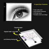 LED Drawing Tracing Pad, A4 LED Light Box Tracer Board with Adjustable Brightness USB Power for Artists, Drawing, Sketching, Animation, Diamond Painting, Copy