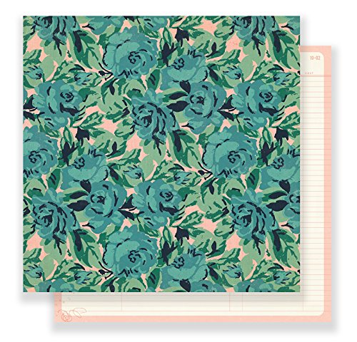 Maggie Holmes Flourish Patterned Paper 12 x 12 Rose Garden (25 Pack), Piece