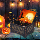 KMUYSL Bigger Halloween Wood Music Box, The Nightmare Before Christmas Hand Crank Wooden Music Boxes Halloween Birthday Gifts for Kids/Women/Girlfriend/Daughter, Plays This is Halloween Melody